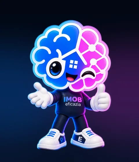 O mascote da Eficazia Imob, de polegar para cima